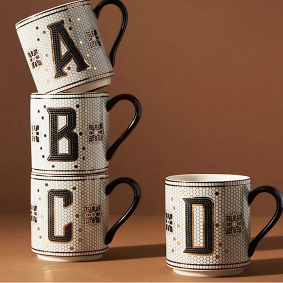 Anthropologie Other - Anthropologie  Letter D Tiled Mosaic Coffee Mug